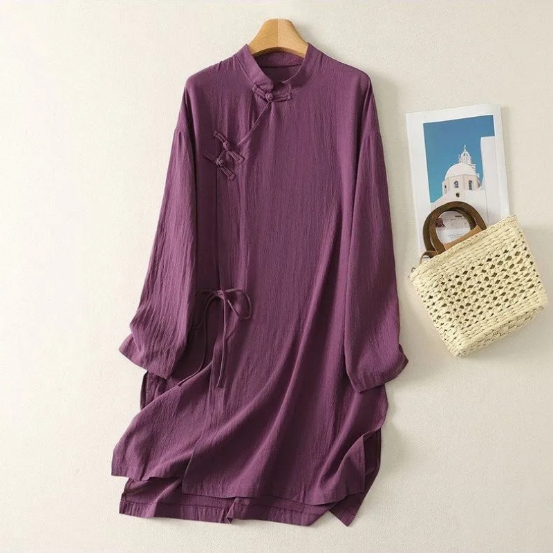 Linen Dress Wrap - Abito Tunica da Donna in Lino