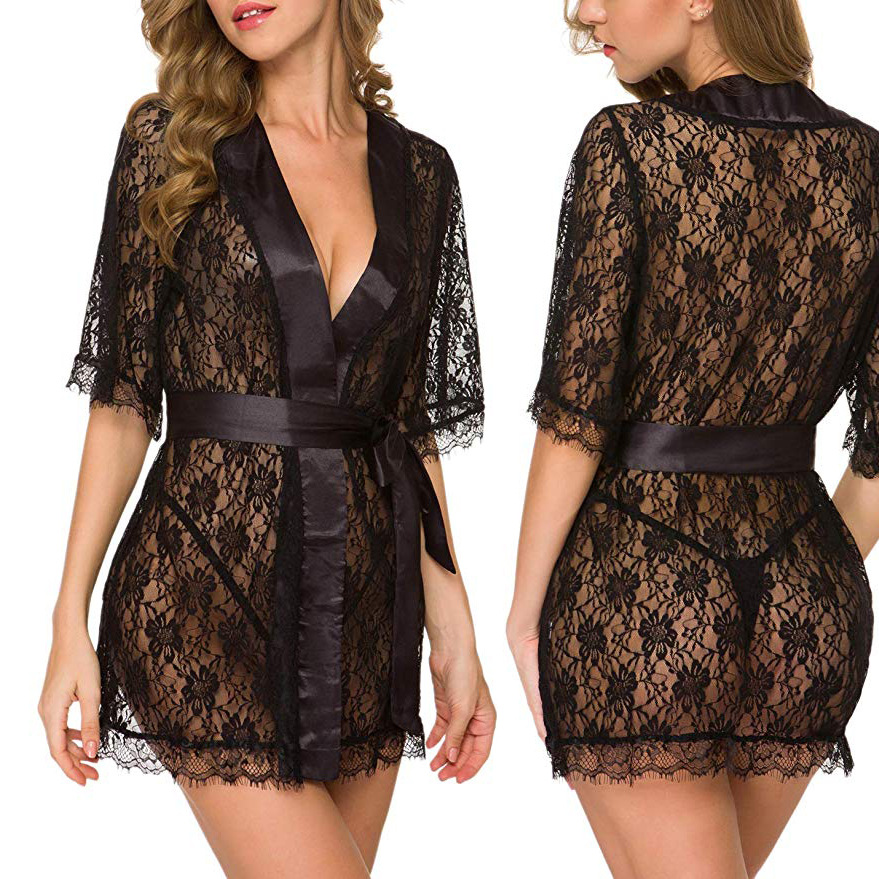 Camicia da Notte in Pizzo Flor - Kimono Sheer Floral recensione e prezzo